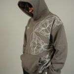 Mandala Grey Oversized Hoodie